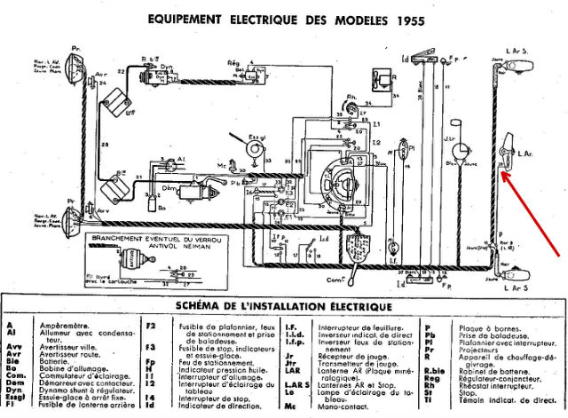 Eclairage de plaque Peugeot 203 - Amoureux des Peugeot 203 - Peugeot 403